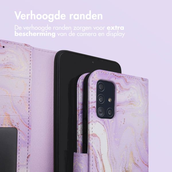 imoshion Design Bookcase Samsung Galaxy A51 - Purple Marble