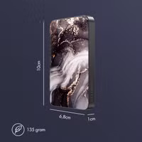 Selencia Vivid MagSafe Powerbank 5.000 mAh - Draadloze Powerbank - MagSafe en Qi2 - Black / Chic Marble Black