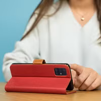 imoshion Luxe Canvas Bookcase Samsung Galaxy A52(s) (5G/4G) - Rood