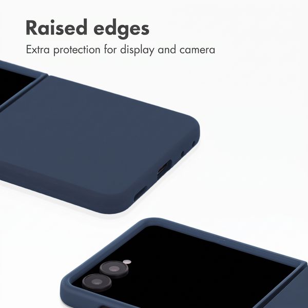 Accezz Liquid Silicone Case Samsung Galaxy Z Flip 8 - Dark Blue