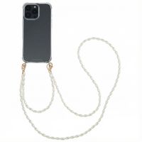 imoshion Backcover met koord + armband - Parels Apple iPhone 16 Pro Max - Transparant