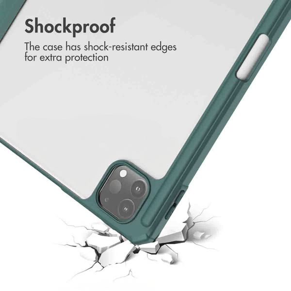 imoshion Trifold Hard Case Book Cover Apple iPad Pro 12.9 (2018/2020/2021/2022) - Green