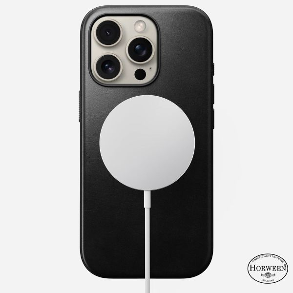 Nomad Modern Horween Leather Case Apple iPhone 16 Pro - Zwart