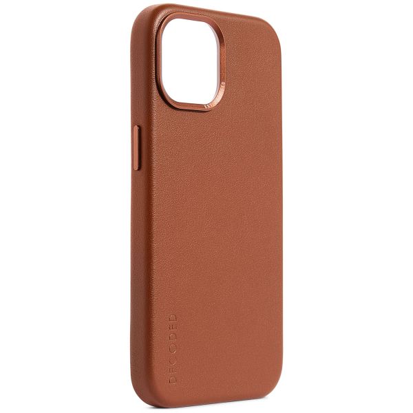 Decoded Leather Backcover MagSafe iPhone 15 - Tan