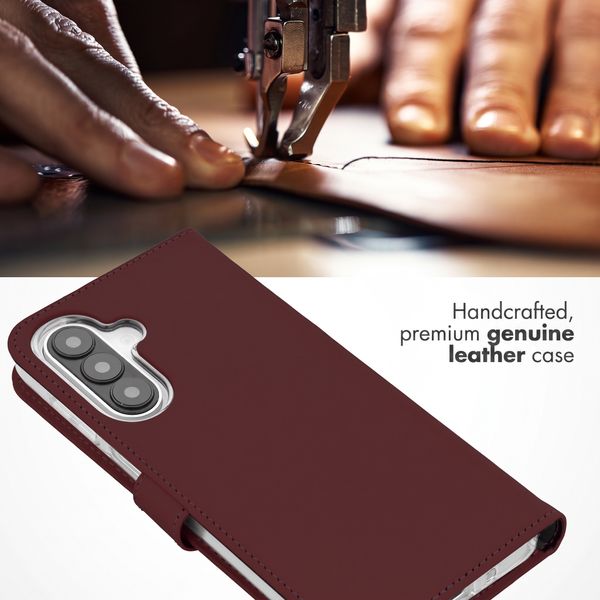 Selencia Genuine Leather Book Case Samsung Galaxy A27 (5G) - Burgundy