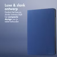 Accezz Classic Tablet Case Apple iPad 9 (2021) 10.2 inch / iPad 8 (2020) 10.2 inch / iPad 7 (2019) 10.2 inch - Donkerblauw