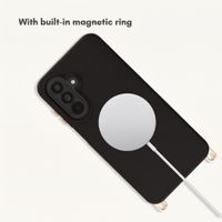 Selencia Rivièra MagSafe Case with detachable hooks Samsung Galaxy A18 / A17 / A16 / A26 - Velvet Black