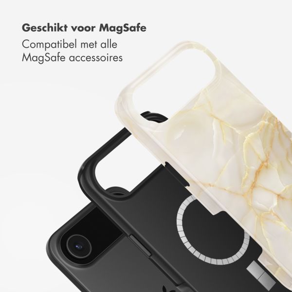 Selencia Vivid Backcover met MagSafe Apple iPhone Air - Golden Beige Marble