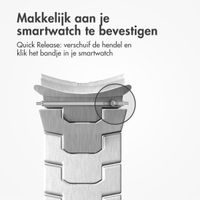 Accezz Steel Band Samsung Galaxy Watch 4 / 5 / 6 / 7 / FE (20 mm) - Zilver & Zwart