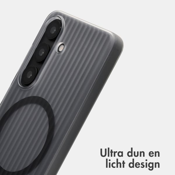 Accezz Lite Backcover met MagSafe | Fluted | Samsung Galaxy S25 - Grijs