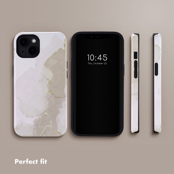 Selencia Vivid Back Cover with MagSafe Apple iPhone 14 - Marble Light Brown