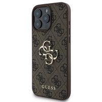 Guess 4G Metal Logo Backcover Apple iPhone 16 Pro - Bruin