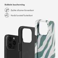 Selencia Vivid Backcover Apple iPhone 15 Pro Max - Colorful Zebra Pine Blue