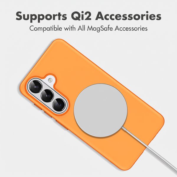 imoshion Colour Back Cover with Thin MagSafe Ring Samsung Galaxy S26 - Orange