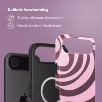 Selencia Vivid Backcover met MagSafe Apple iPhone Air - Wavy Swirl Pink Plum
