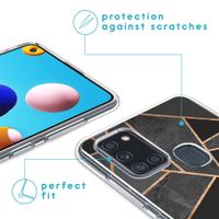 imoshion Design hoesje Samsung Galaxy A21s - Grafisch Koper / Zwart