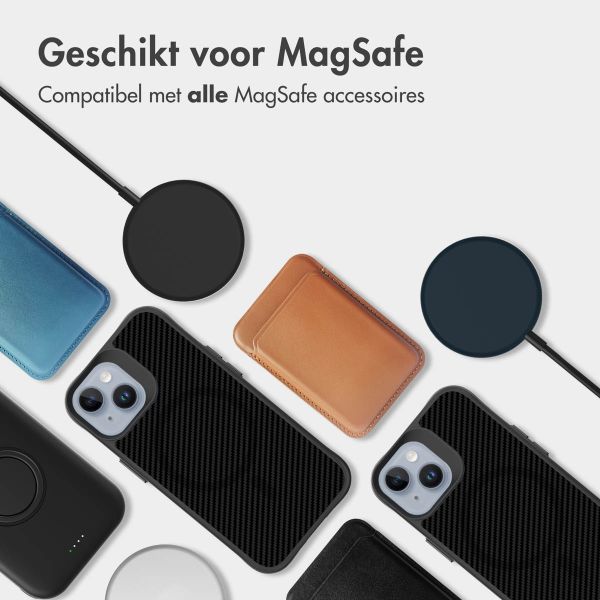 imoshion Rugged Hybrid Carbon Case met MagSafe Apple iPhone 15 - Zwart