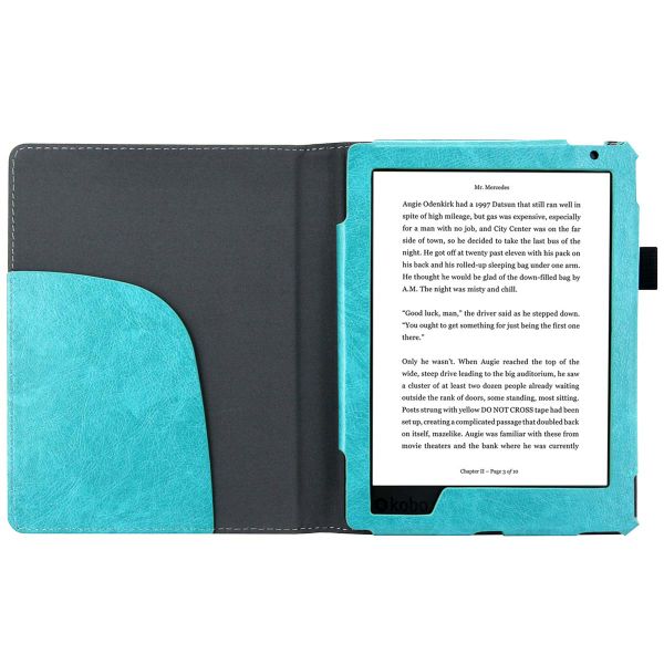 imoshion Luxe Effen Bookcase Kobo Aura H2O Edition 2 - Turquoise