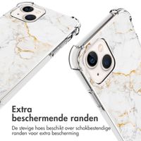 imoshion Design hoesje met koord iPhone 14 - White Marble