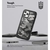 Ringke Fusion X Backcover iPhone 12 (Pro) - Camo Zwart