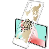 imoshion Design hoesje Samsung Galaxy A41 - Let's Go Travel / Zwart