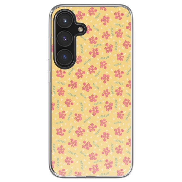 imoshion Design hoesje Samsung Galaxy S24 FE - Sunny Yellow Petite Flowers
