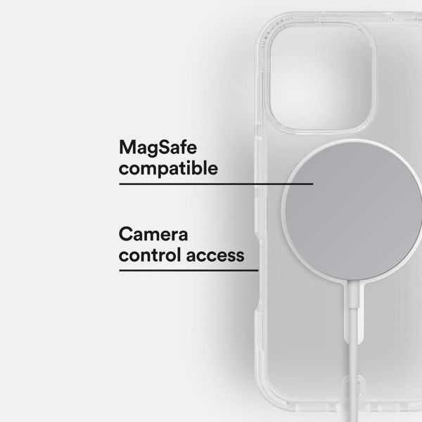 BodyGuardz Ace Pro MagSafe Backcover Apple iPhone 16 Pro - Clear / White