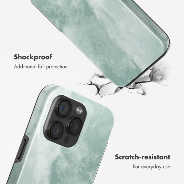 Selencia Vivid Back Cover with MagSafe Apple iPhone 15 Pro - Marble Grayed Jade
