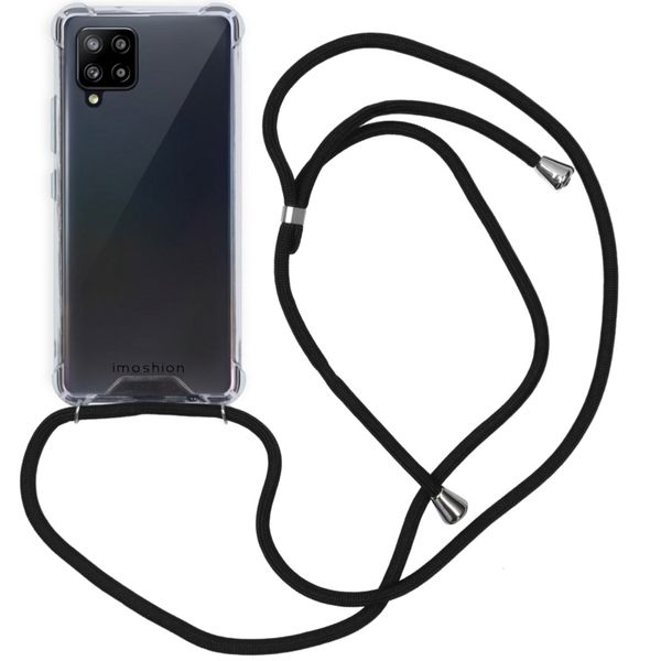 imoshion Transparante Backcover met koord Samsung Galaxy A42 - Zwart