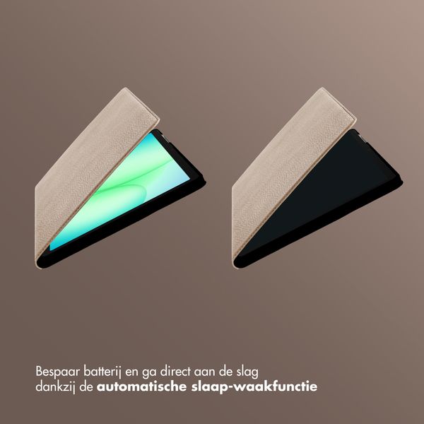 Selencia Riva Bookcase Samsung Galaxy Tab A11 Plus - Beige