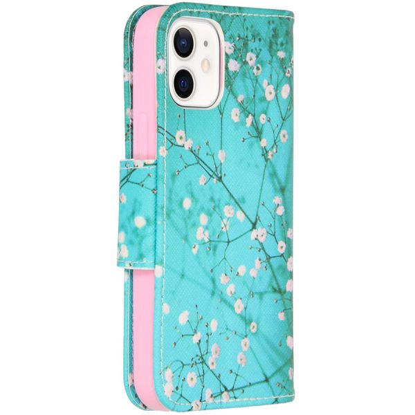 Design Softcase Bookcase iPhone 12 Mini - Bloesem