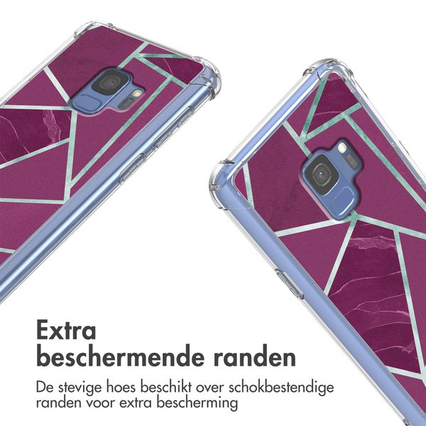 imoshion Design hoesje met koord Samsung Galaxy S9 - Bordeaux Graphic