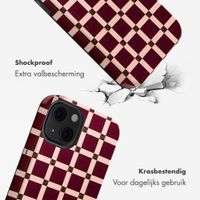 Selencia Vivid Backcover Apple iPhone 13 - Check This Burgundy