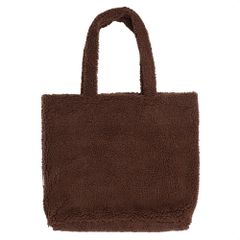 Selencia Zaya Tote Bag - Teddy Laptoptas 16 inch - Choco Brown