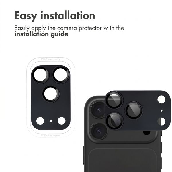 imoshion Camera Protector Glass 2-pack Apple iPhone 18 Pro / 17 Pro - Black