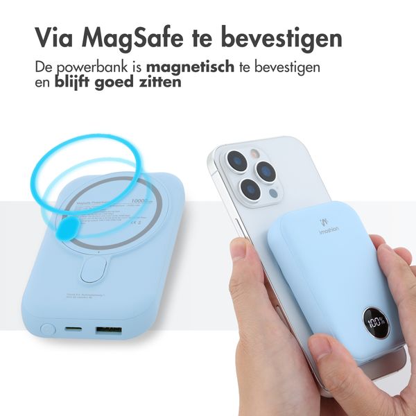imoshion MagSafe Powerbank 10.000 mAh - Draadloze powerbank - Quick Charge en Power Delivery - Sky Blue
