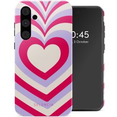 Selencia Vivid Backcover Samsung Galaxy A55 - Double Hearts Rubine Red Lilac