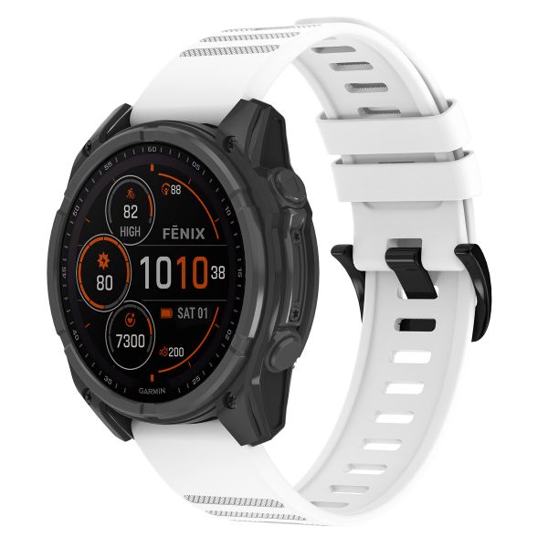 imoshion QuickFit® Stripe Siliconenbandje Garmin Watch | 22 mm aansluiting - Wit