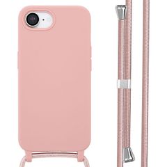 imoshion Silicone Case with Strap Apple iPhone 17e / 16e - Sand Pink