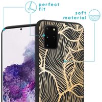 imoshion Design hoesje Samsung Galaxy S20 Plus - Bladeren / Zwart