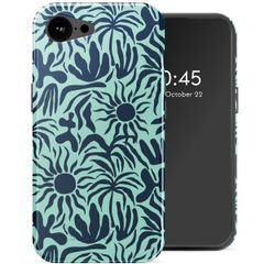 Selencia Vivid Backcover met MagSafe Apple iPhone 16e - Tropical Vibes Light Blue