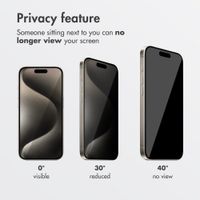 Accezz Privacy Tempered Glass Screen Protector + Applicator Apple iPhone 15 Pro