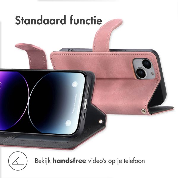 imoshion Bookcase met koord Apple iPhone 14 / 13 - Roze