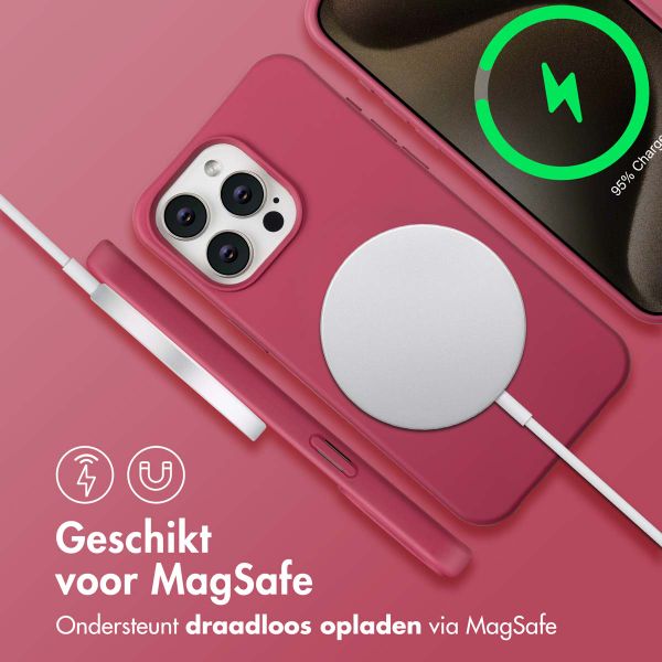 imoshion Color Backcover met afneembaar koord MagSafe Apple iPhone 15 Pro Max - Raspberry