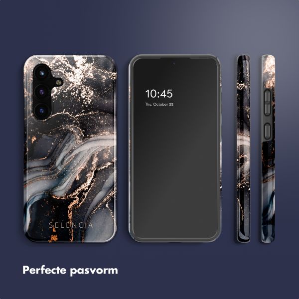 Selencia Vivid Backcover Samsung Galaxy S25 FE - Chic Marble Black