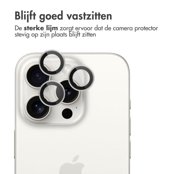 imoshion 2 Pack Camera lens protector Apple iPhone 15 Pro / 15 Pro Max - White Titanium