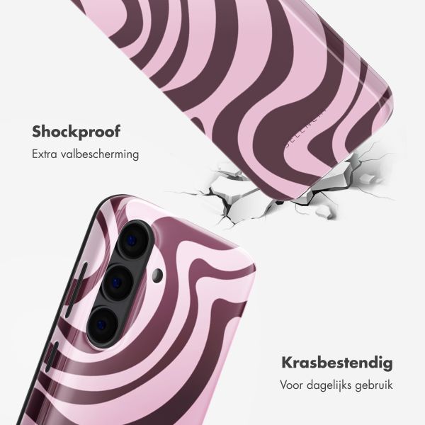 Selencia Vivid Tough Backcover Samsung Galaxy S24 - Wavy Swirl Pink Plum