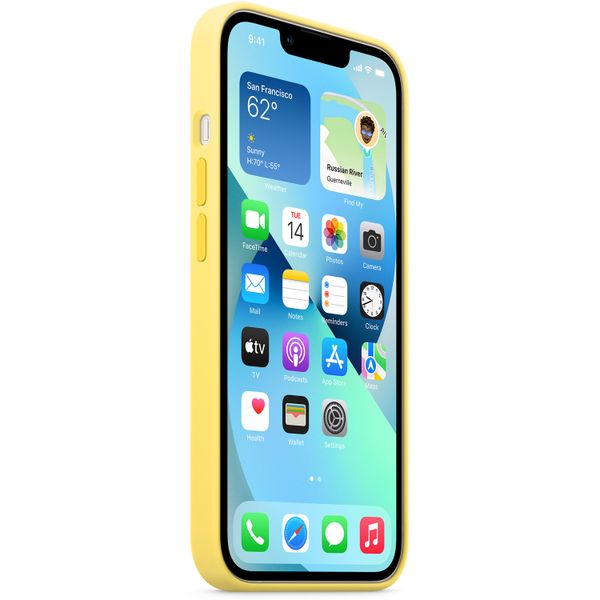 Apple Silicone Back Cover with MagSafe Apple iPhone 13 - Lemon Zest