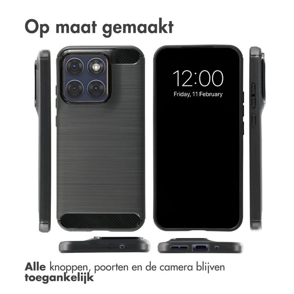 imoshion Brushed Backcover Motorola Edge 70 Fusion - Zwart