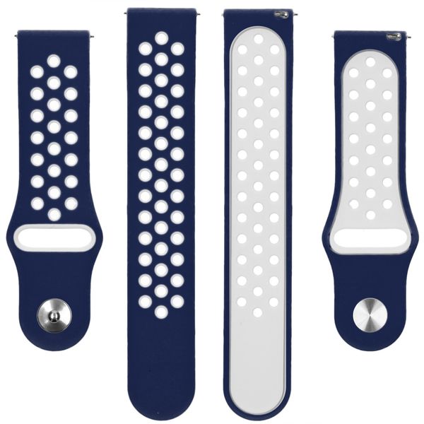 imoshion Siliconen sport bandje Fitbit Versa 2 / Lite - Blauw / Wit